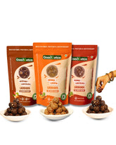 Natural Laddoos Triple Yum Trio - Hazelnut Chocolate Laddoos, Orange Cashew Laddoos & Peanut Chocolate Laddoos - 540g