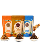 Natural Laddoos Triple Yum Trio - Orange Cashew Laddoos, Flax Seeds Chocolate Laddoos & Oats Chocolate Laddoos - 540g