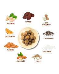 Orange Cashew Laddoos - 180g - No Added Sugar