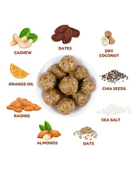 Orange Cashew Laddoos - 240g - No Added Sugar