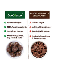 Natural Laddoos Triple Yum Trio - Hazelnut Chocolate Laddoos, Orange Cashew Laddoos & Peanut Chocolate Laddoos - 540g