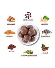 Natural Laddoo Triple Yum - Flax Seeds Chocolate Laddoos - 540g