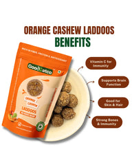 Orange Cashew Laddoos - 180g - No Added Sugar