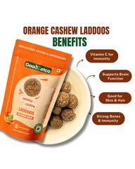 Natural Laddoos Triple Yum Trio - Orange Cashew Laddoos, Flax Seeds Chocolate Laddoos & Oats Chocolate Laddoos - 540g