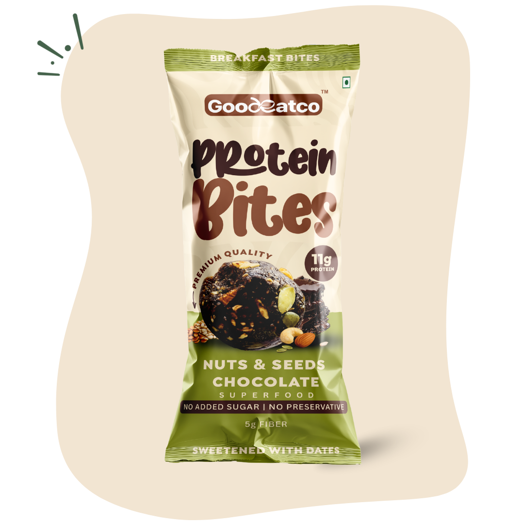 Good Eat Co Protein Bites – 22g Protein/100g - NUTS & SEEDS CHOCOLATE