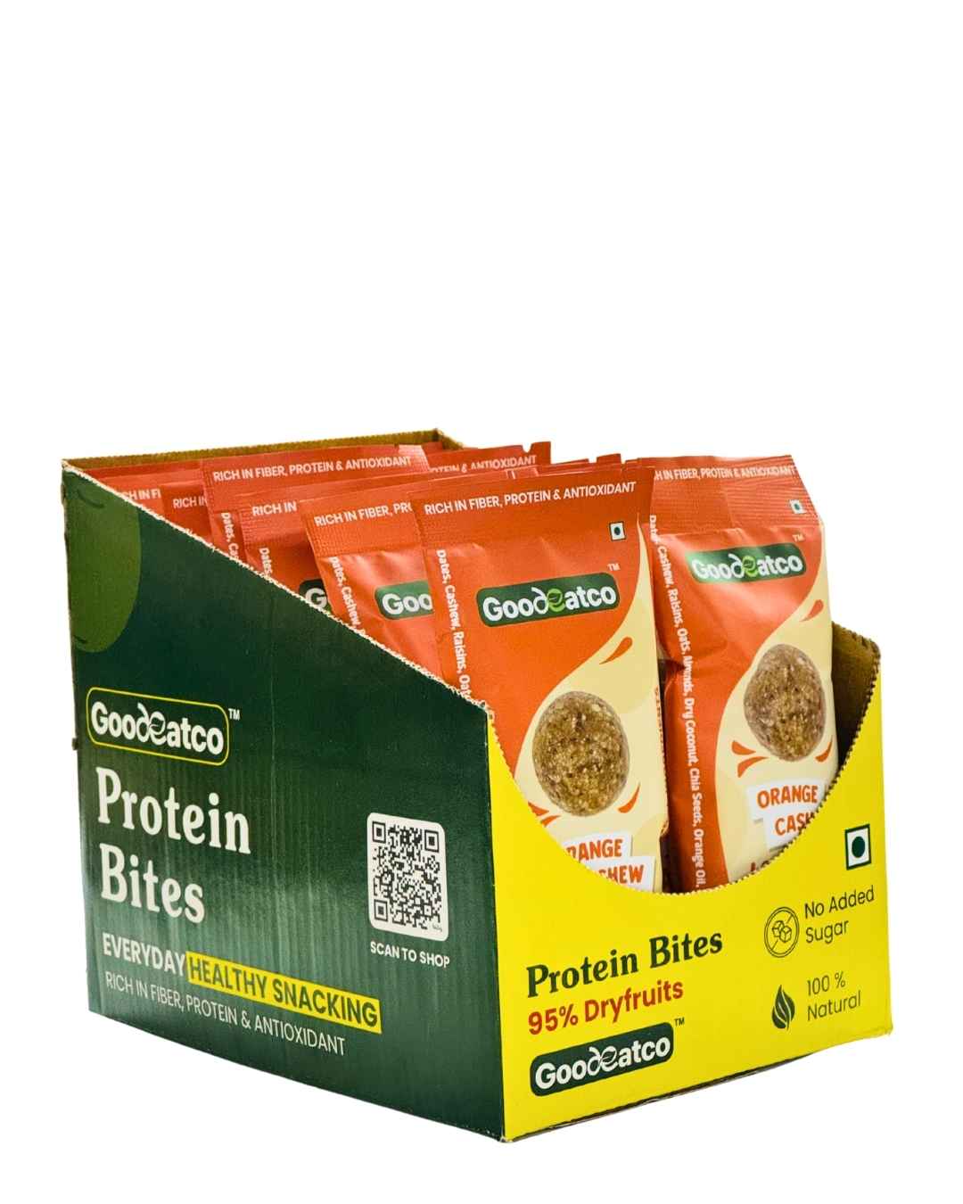 Good Eat Co Protein Bites | Orange Cashew Protein Bites | No Added Sugar | No Preservatives | 560g