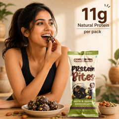 Good Eat Co Protein Bites – 22g Protein/100g - NUTS & SEEDS CHOCOLATE