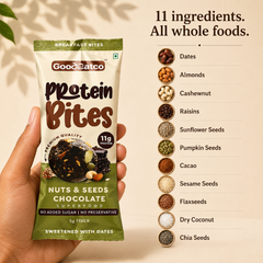 Good Eat Co Protein Bites – 22g Protein/100g - NUTS & SEEDS CHOCOLATE